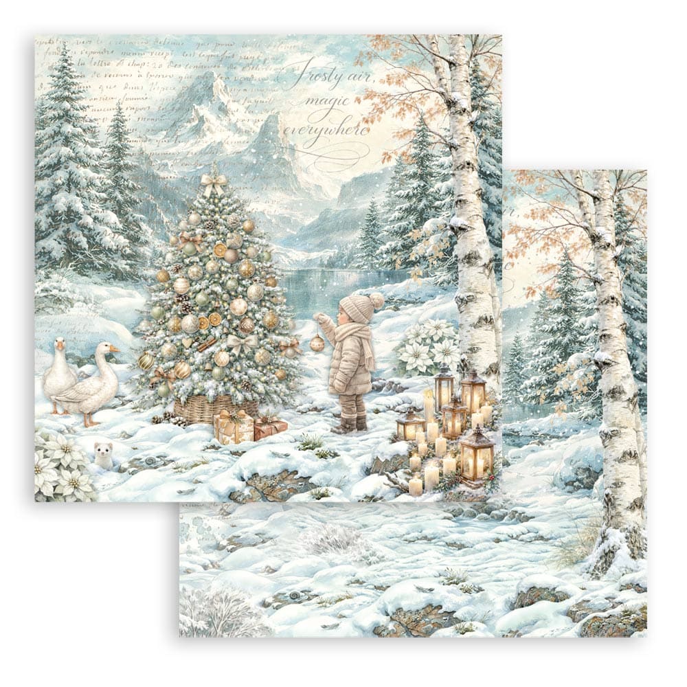 Scrapbooking paper - Double-sided - White Christmas
