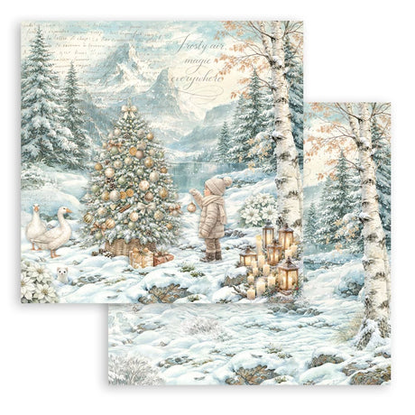 Scrapbooking paper - Double-sided - White Christmas