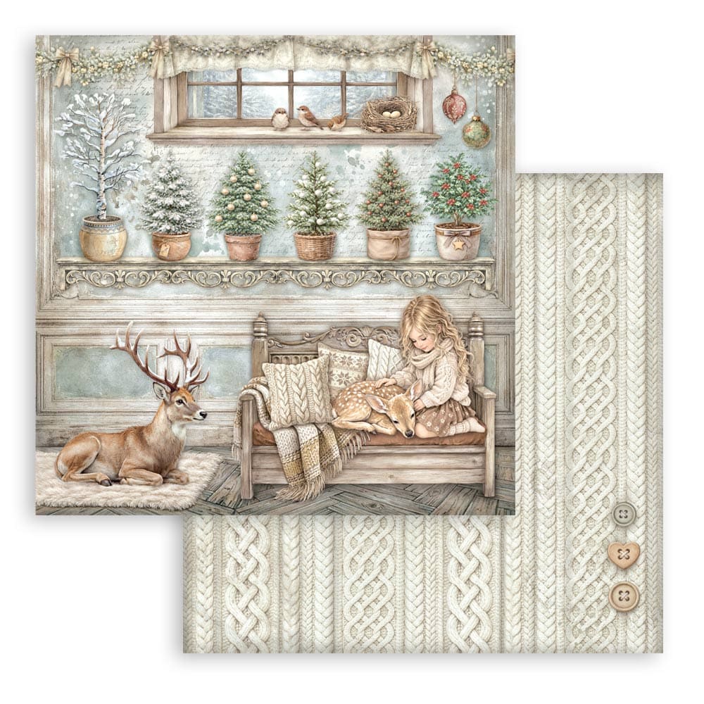 Scrapbooking paper - Double-sided - White Christmas