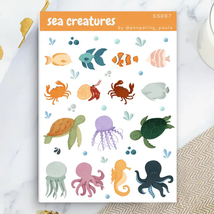 Stickers - Penpaling Paula - Sea Creatures
