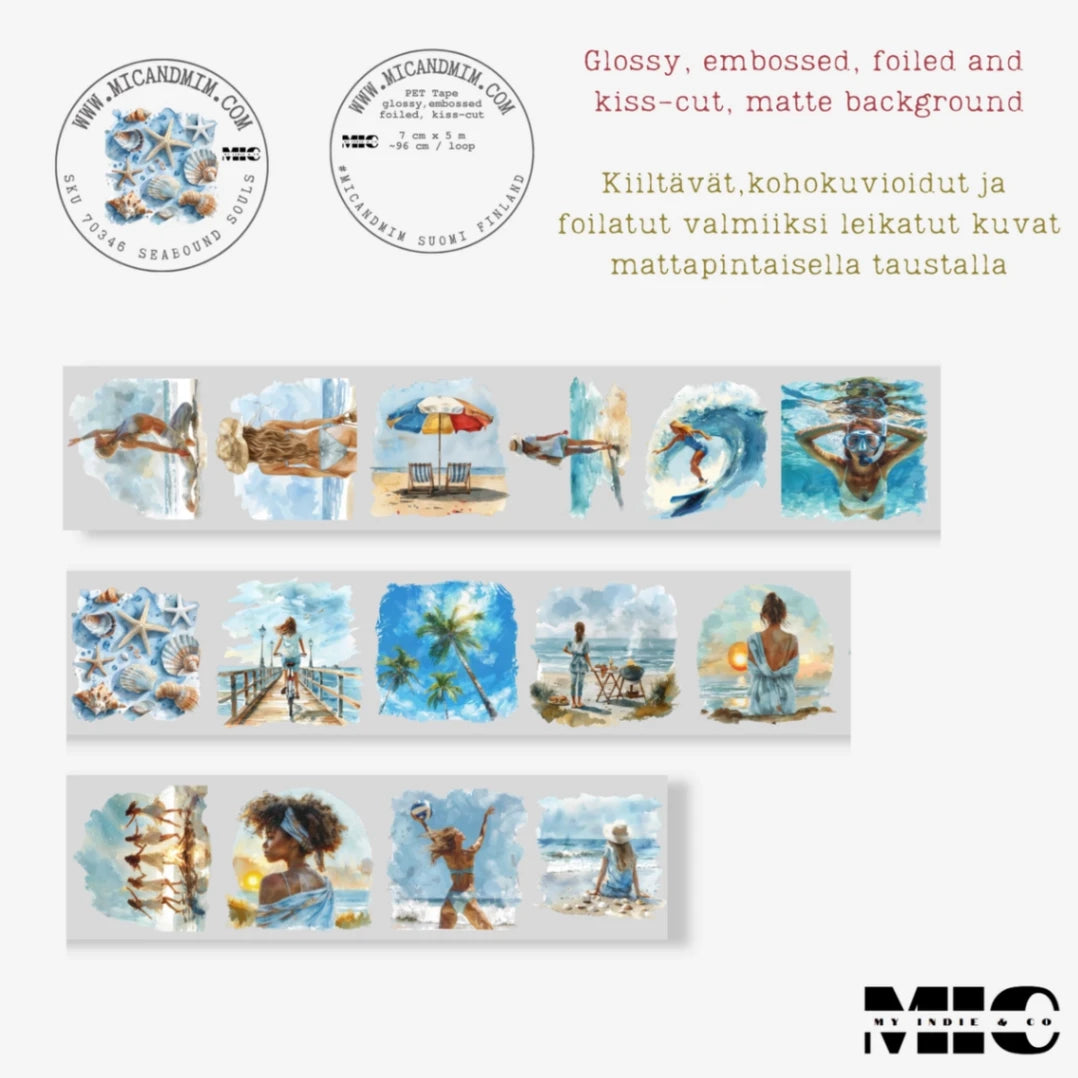 Pet Tape Pre-cut - MIC - Seabound Souls 70 mm