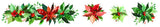 Sticker Pet Tape - Pre-cut - Poinsettia 50 mm