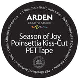 Sticker Pet Tape - Pre-cut - Poinsettia 50 mm