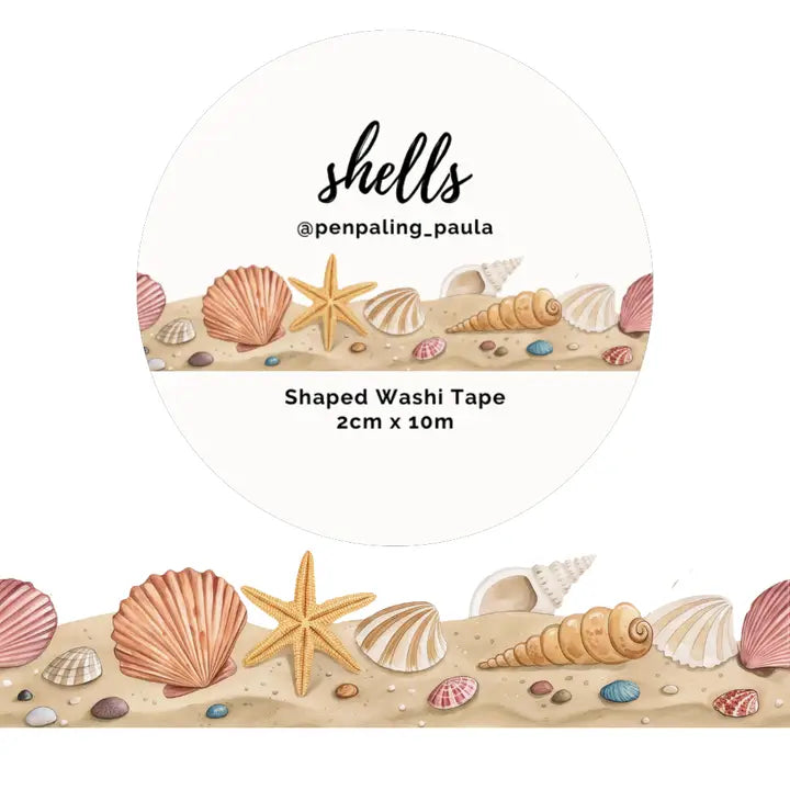 Washi tape - Shaped  20 mm - Shells