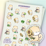 Stickersheet CutieSquad - Shiba Vs. Plants