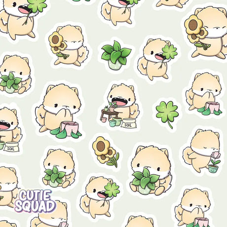 Stickersheet CutieSquad - Shiba Vs. Plants