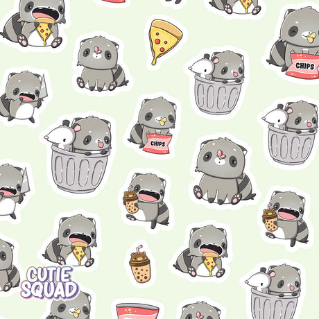 Stickersheet CutieSquad - Silly trash pandas