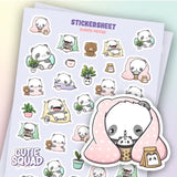 Stickersheet CutieSquad - Sleepy Pandas