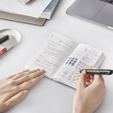 018 Editor's Series 1/2 Year Notebook Grid Black B6