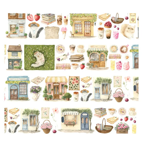 Pre cut Pet Tape - Penpaling Paula - Summer Cafe