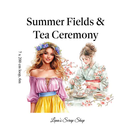 Pet Tape - Lana - 70 mm - Summer Fields & Tea Ceremony