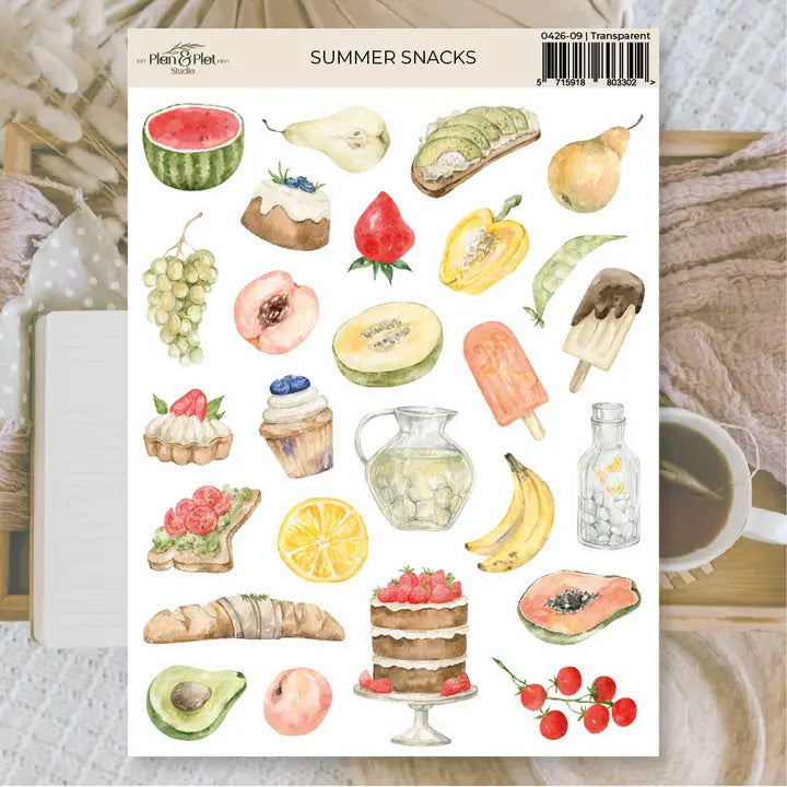 Stickers Plan & Plot Studio Vinyl - Summer snacks