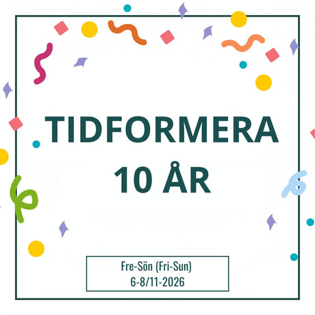 Tidformera fyller 10 år och firar det 6-8 november 2026.