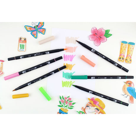 ABT Dual Brush pen 6-pack - Gardening Kawaii