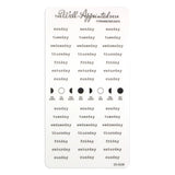 Stickers - Typewriter Days Weekly - Black