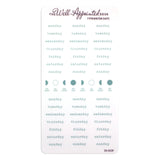 Stickers - Typewriter Days Weekly - Blue