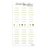 Stickers - Typewriter Days Weekly - Green
