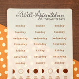 Stickers - Typewriter Days Weekly - Brown