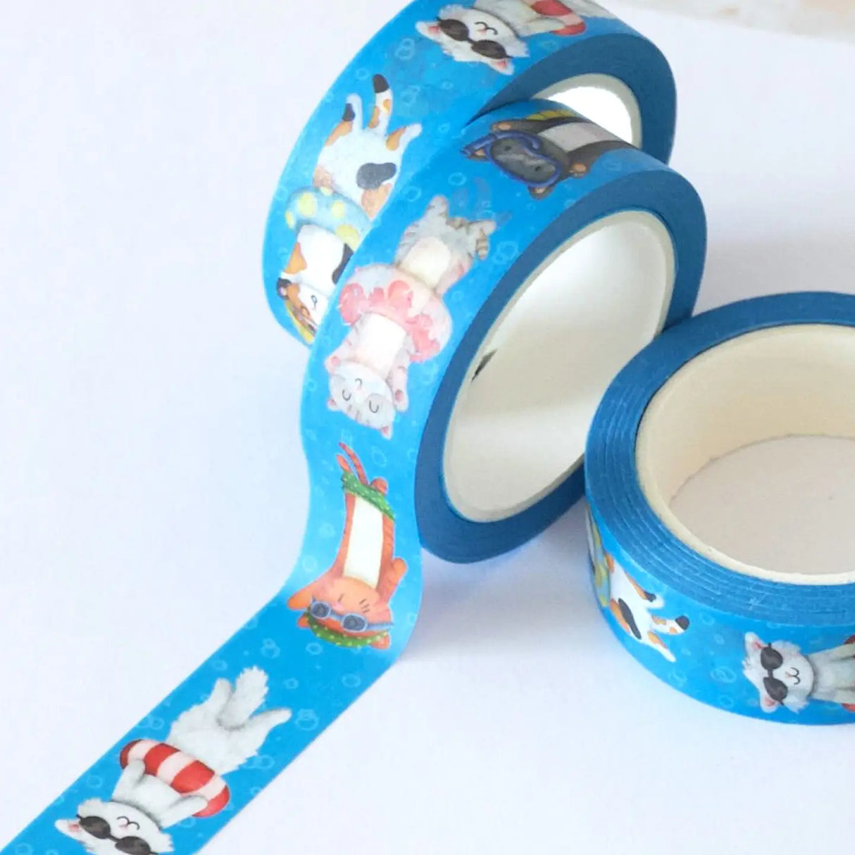 Washi tape Hop & Flop - Swimming Cats
