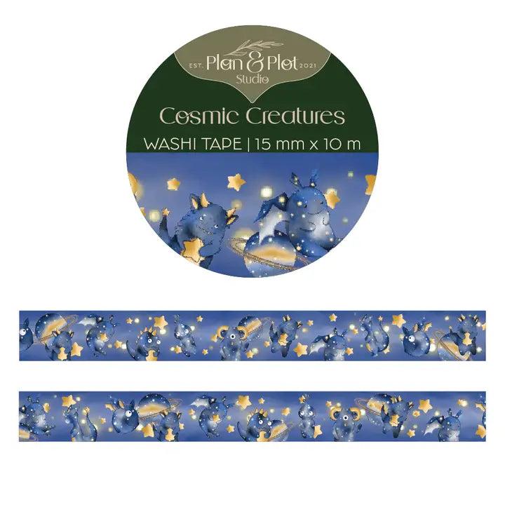 Washi tape Plan & Plot - 15 mm - Cosmic Creatures