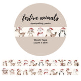 Washi tape - Penpaling Paula 15 mm - Festive Animals