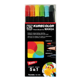ZIG Kurecolor Manga - Fine & Brush 6-pack - Basic