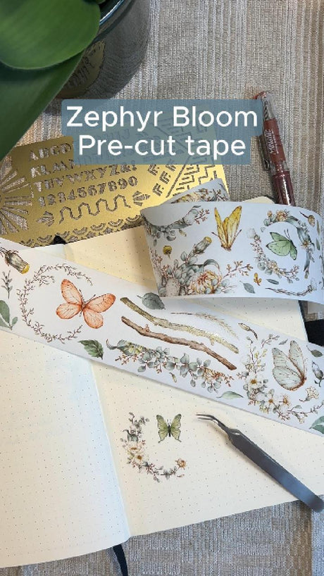 Sticker Washi Tape - Pre-cut - Zephyr Bloom - 60 mm