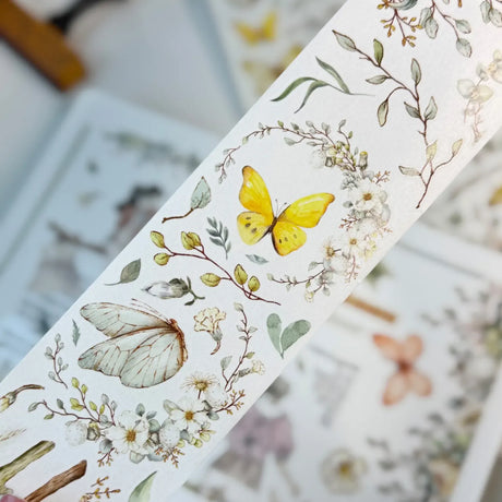 Sticker Washi Tape - Pre-cut - Zephyr Bloom - 60 mm