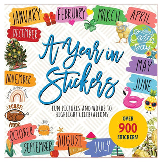 A Year in stickers Sticker book från Peter Pauper Press. - Tidformera
