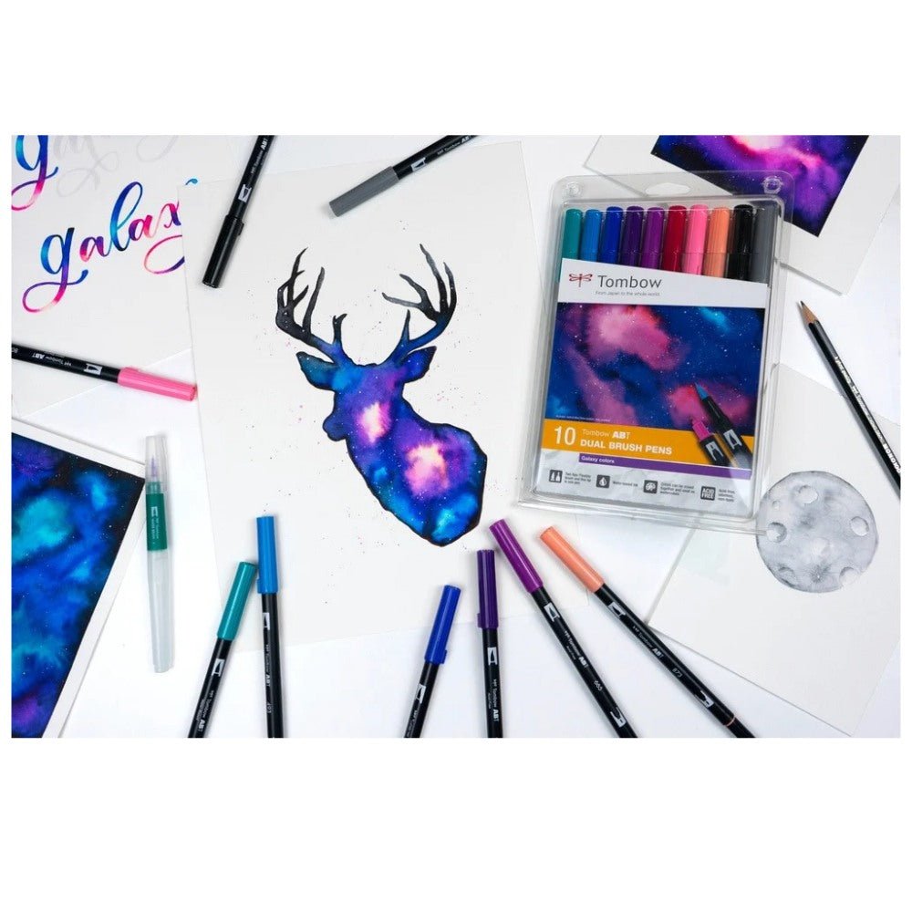 ABT Dual Brush pen 10-pack - Galaxy colors - 2 - Tombow - Tidformera