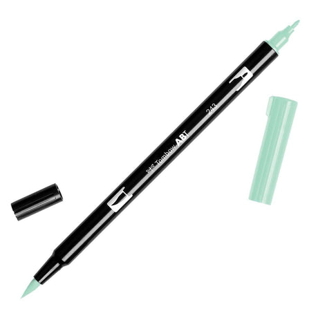 ABT Dual Brush pen - 243 Mint - Mintgrön penselpenna - Tombow - Tidformera