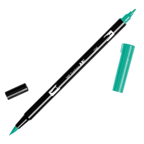 ABT Dual Brush pen - 296 Green - Grön penselpenna - Tombow - Tidformera