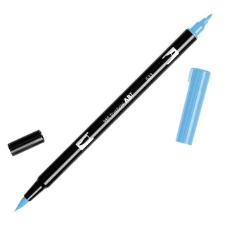 ABT Dual Brush pen - 533 Peacock blue - Påfågelsblå penselpenna - Tombow - Tidformera