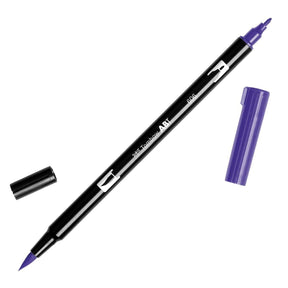 ABT Dual Brush pen - 606 Violet - Violett penselpenna - Tombow - Tidformera