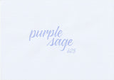 Handskriven text med ordet "purple sage" i salvialila färg, skriven med ABT Dual Brush Pen i nyansen 623 Purple Sage.