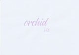 Handskriven text med ordet "orchid" i orkidélila färg, skriven med ABT Dual Brush Pen i nyansen 673 Orchid.