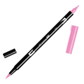 ABT Dual Brush pen - 703 Pink rose - Rosa penselpenna - Tombow - Tidformera