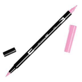 ABT Dual Brush pen - 723 Pink - Rosa penselpenna - Tombow - Tidformera