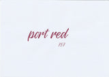 Handskriven text med orden "port red" i vinröd färg, skriven med ABT Dual Brush Pen i nyansen 757 Port Red.