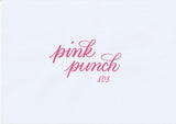 Handskriven text med ordet "pink punch" i rosa färg, skriven med ABT Dual Brush Pen i nyansen 803 Pink Punch.