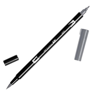 ABT Dual Brush pen - N55 Cool gray 7 - Kall mörkgrå penselpenna - Tombow - Tidformera