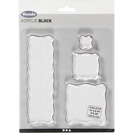 Akrylblock Tools 4 - pack - Creotime - Tidformera