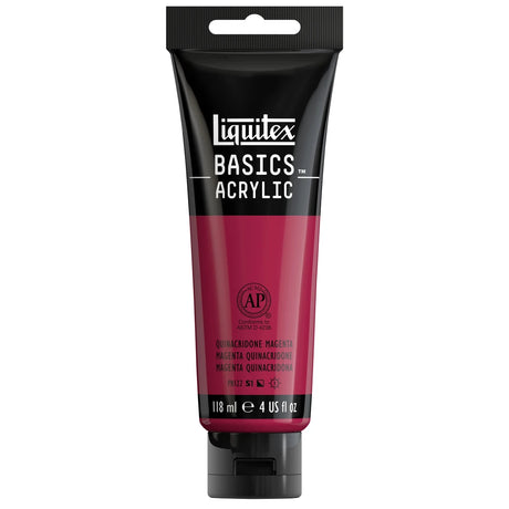 Akrylfärg Liquitex Basics 118ml - Acra Magenta (Quinacridone) 114 - 1 - Liquitex - Tidformera