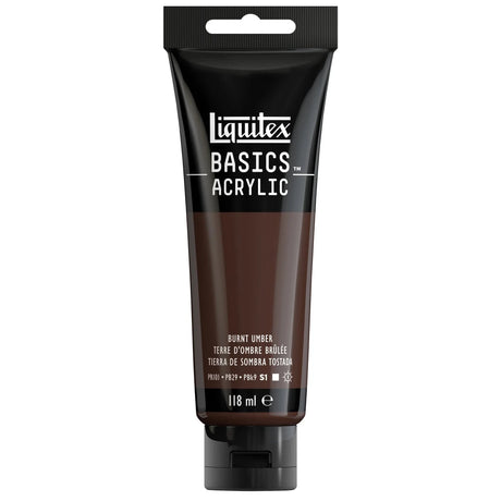 Akrylfärg Liquitex Basics 118ml - Burnt Umber 128 - 1 - Liquitex - Tidformera