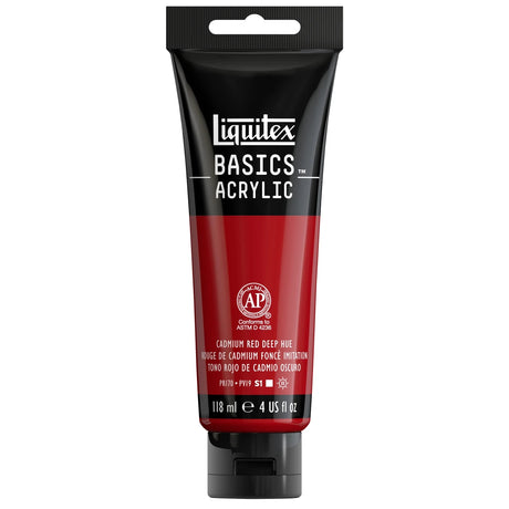Akrylfärg Liquitex Basics 118ml - Cadmium red deep hue 311 - 1 - Liquitex - Tidformera