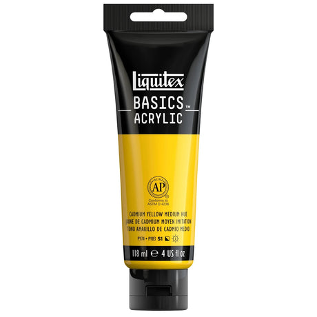 Akrylfärg Liquitex Basics 118ml - Cadmium yellow medium hue 161 - 1 - Liquitex - Tidformera