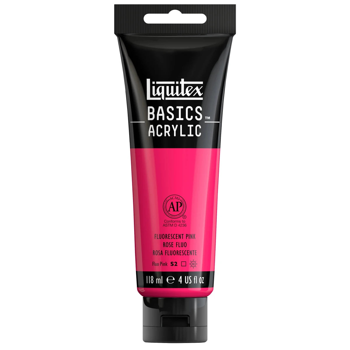 Akrylfärg Liquitex Basics 118ml - Fluorescent Pink 987 - 1 - Liquitex - Tidformera