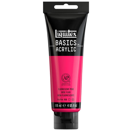 Akrylfärg Liquitex Basics 118ml - Fluorescent Pink 987 - 1 - Liquitex - Tidformera