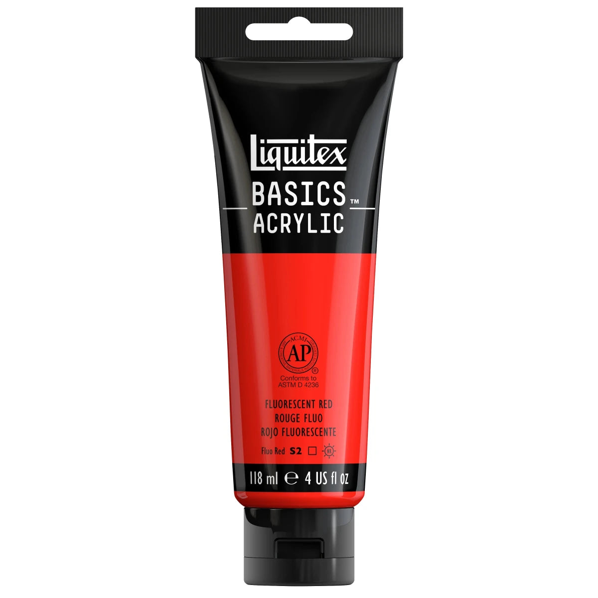 Akrylfärg Liquitex Basics 118ml - Fluorescent Red 983 - 1 - Liquitex - Tidformera