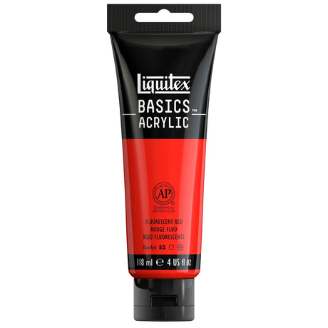 Akrylfärg Liquitex Basics 118ml - Fluorescent Red 983 - 1 - Liquitex - Tidformera